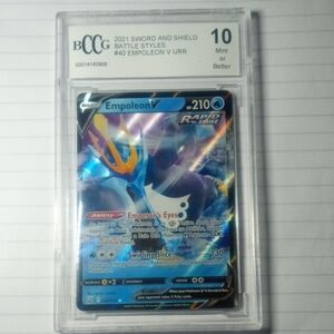 Grade 10 Empoleon V Pokemon 040/163 Battle Styles - Grade 10 Gem Mint